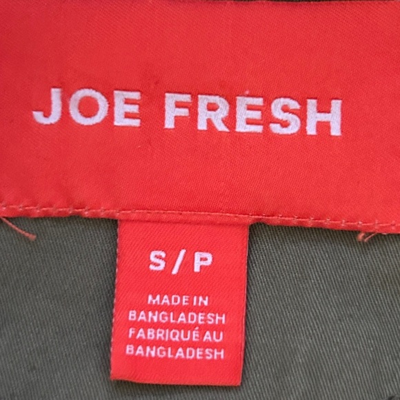 Joe Fresh Green Military Style Jacket women’s Size Small adjustable cinch waist - Picture 6 of 12